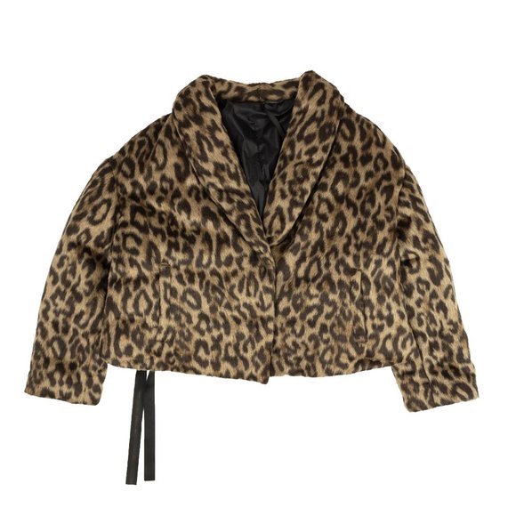 UNRAVEL PROJECT Brown Leopard Print Jacket Size M $1350